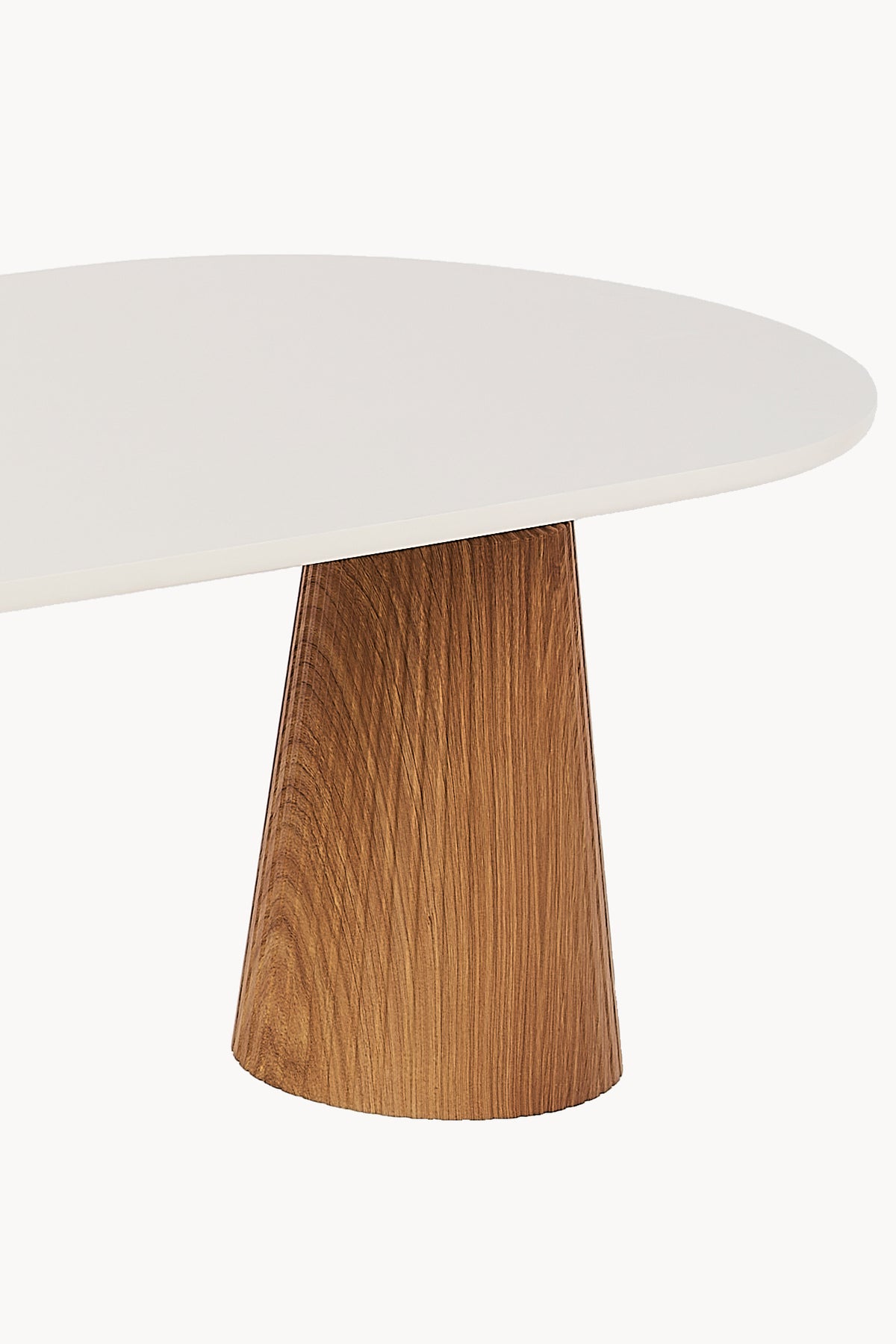 Calista Ceviz Efektli Modern Orta Sehpa | Oval Tabla Çift Ayaklı Salon Sehpası