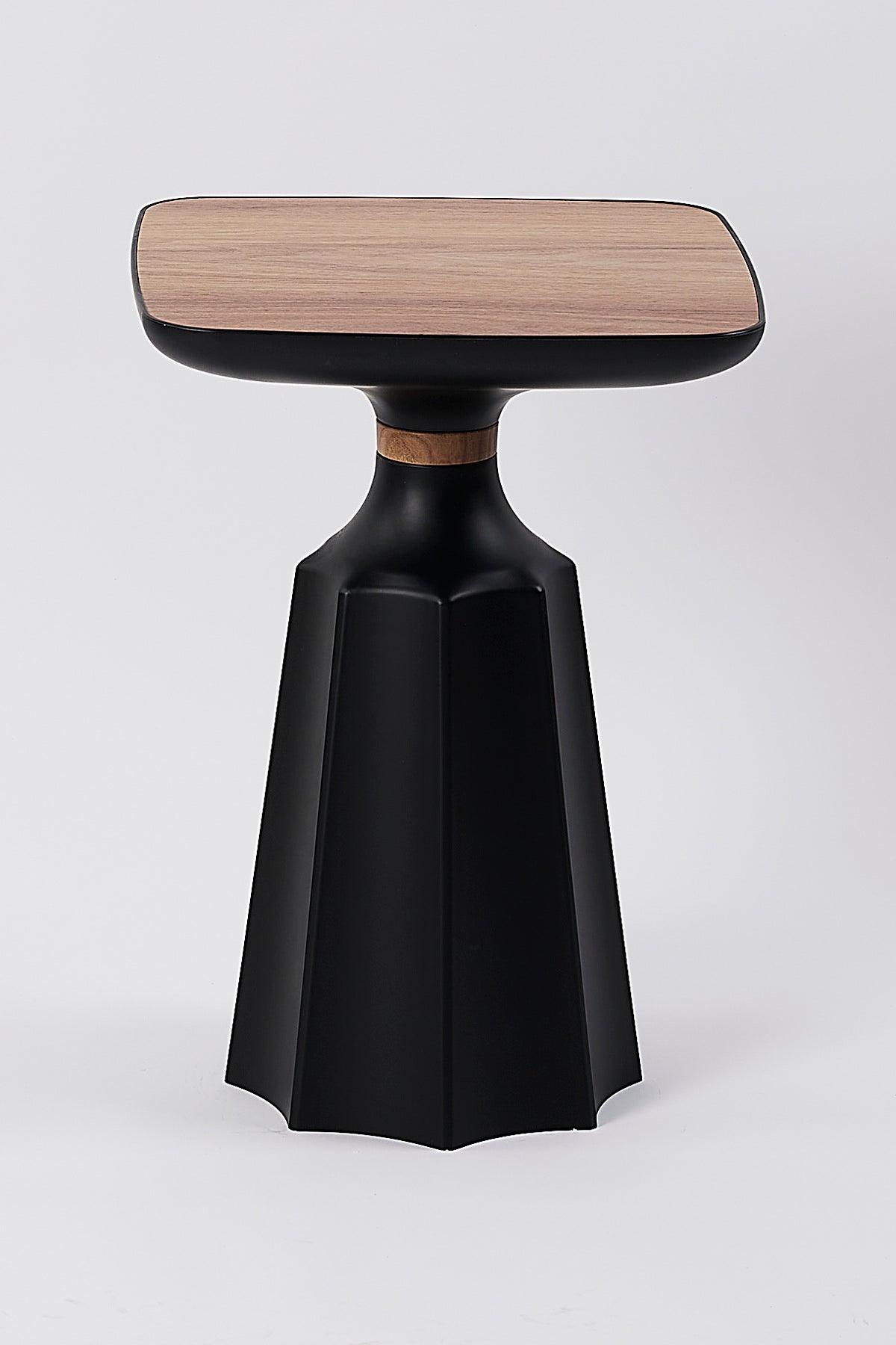 Marmaros Black-Wood Modern Single Side Table | One-Piece Large Size Coffee Table