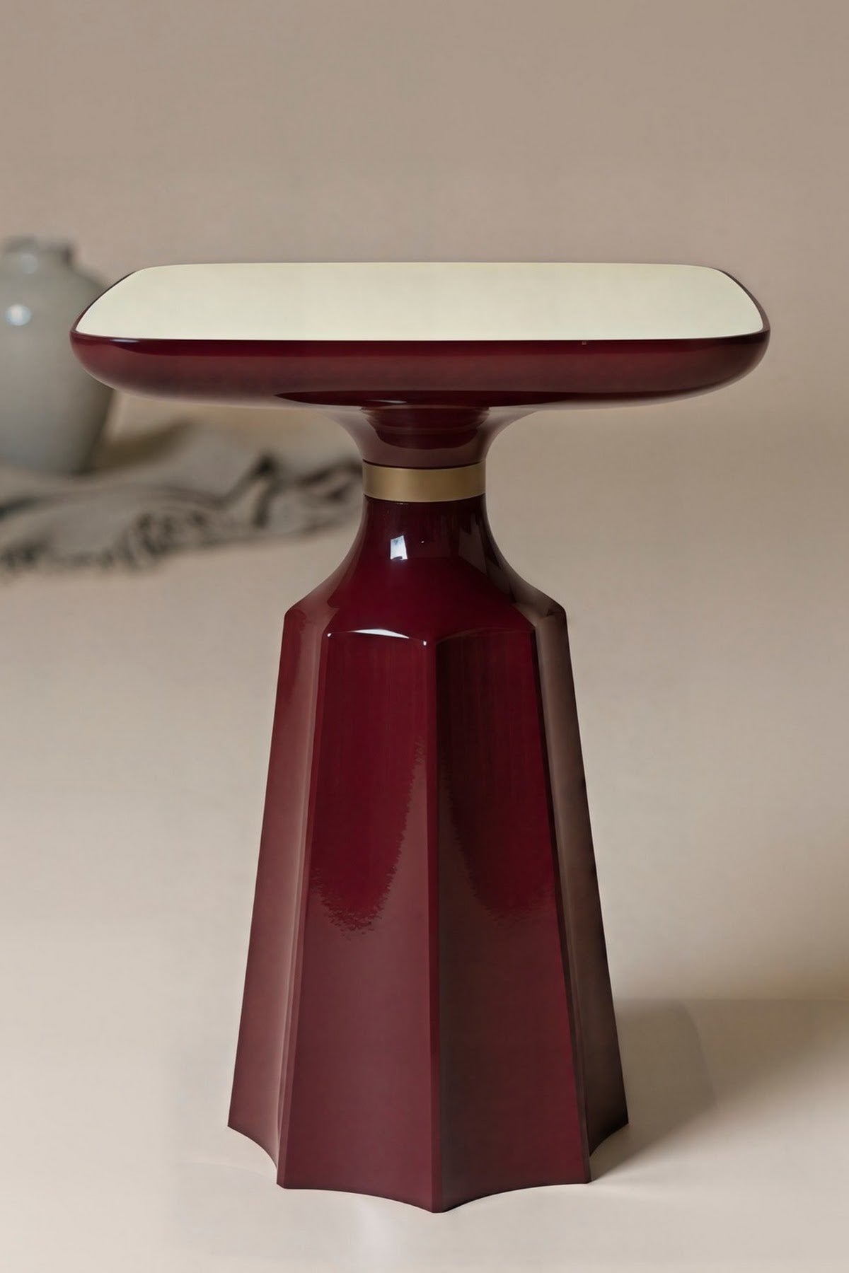 Marmaros Bordeaux Modern Single Side Table | One-Piece Large Size Coffee Table