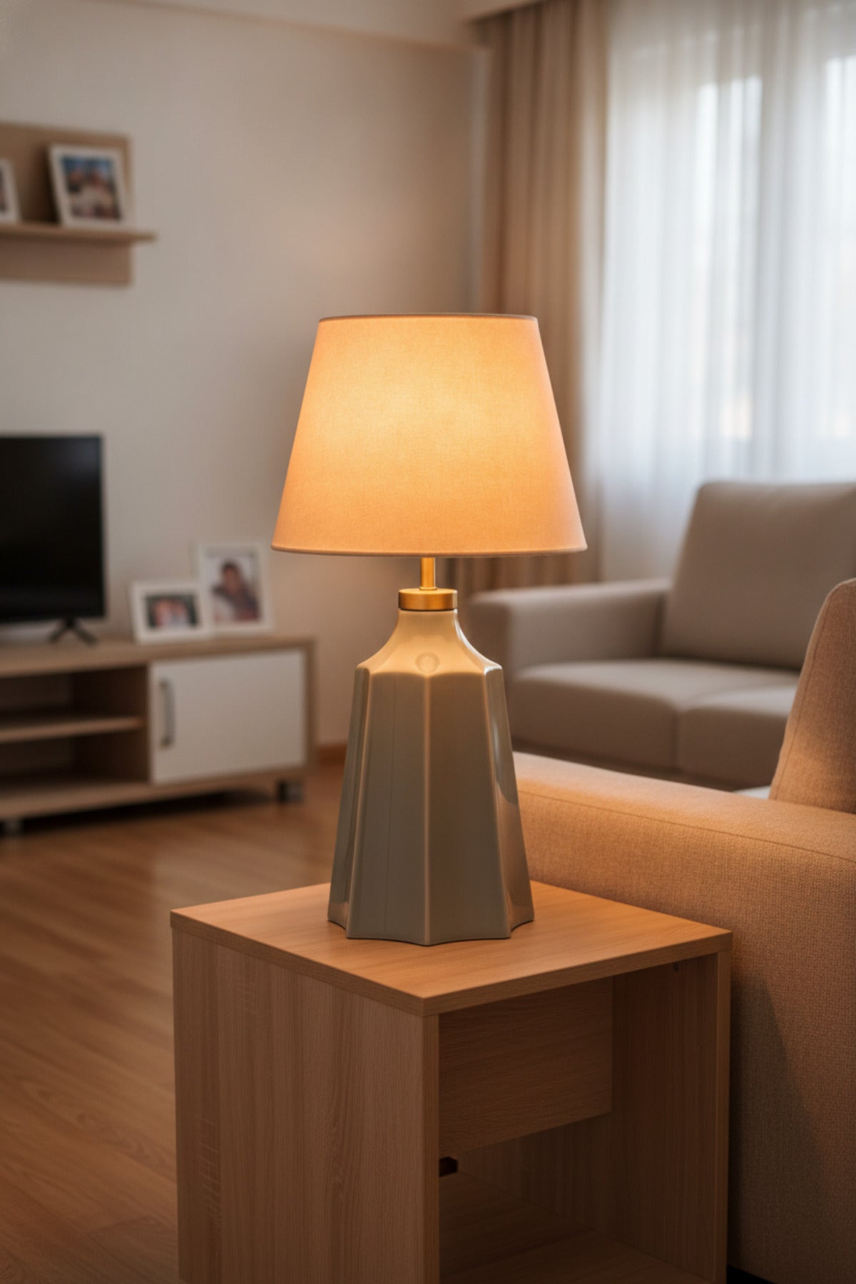 Marmaros Dekoratif Abajur Modern Tasarım Masa Lambası | Salon ve Yatak Odası Aydınlatma - Mint Yeşili - Görsel 4