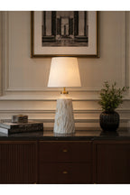 Calista Dekoratif Abajur Modern Tasarım Masa Lambası | Salon ve Yatak Odası Aydınlatma - Mermer Desen - Görsel 4