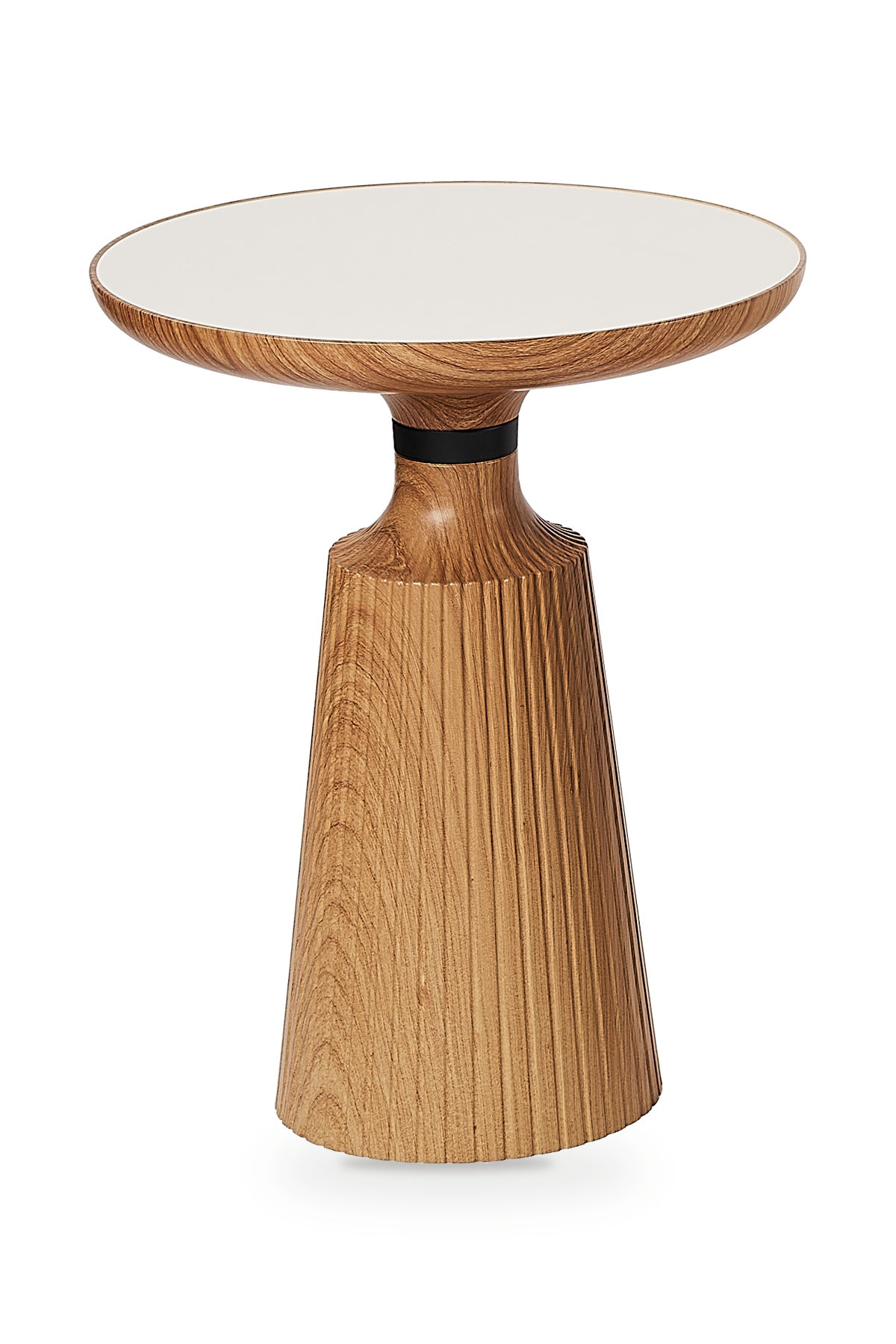 Calista Walnut Effect Modern Single Side Table | Single Piece Large Size Coffee Table