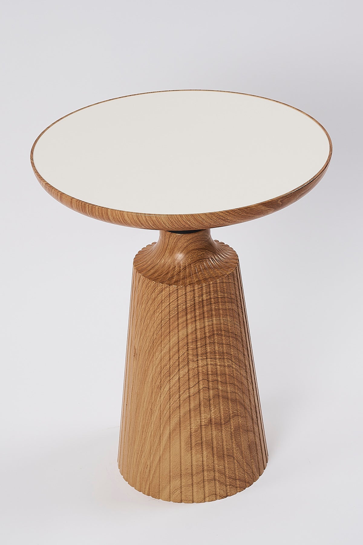 Calista Walnut Effect Modern Single Side Table | Single Piece Large Size Coffee Table