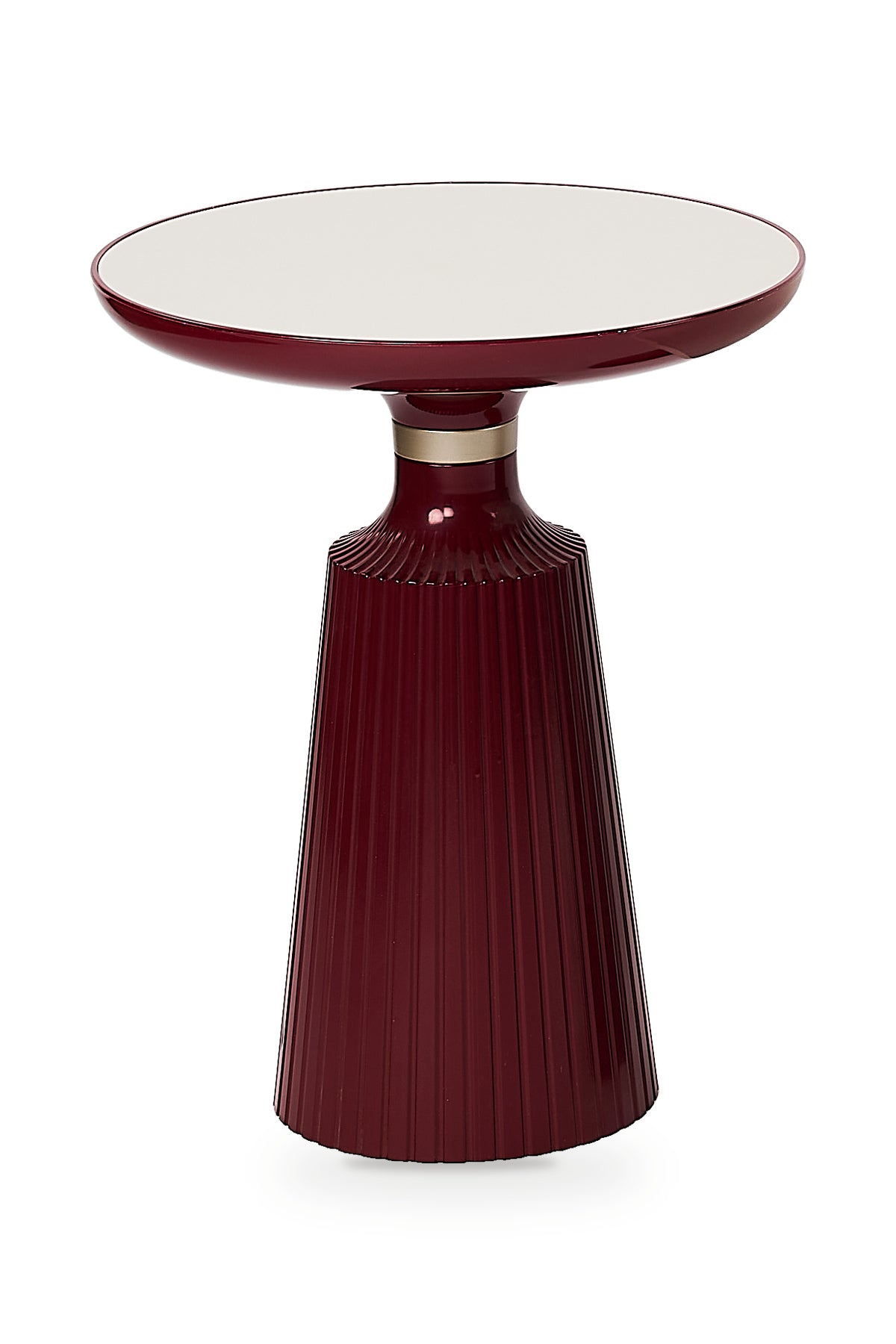 Calista Burgundy Modern Single Side Table | Single Piece Large Size Coffee Table