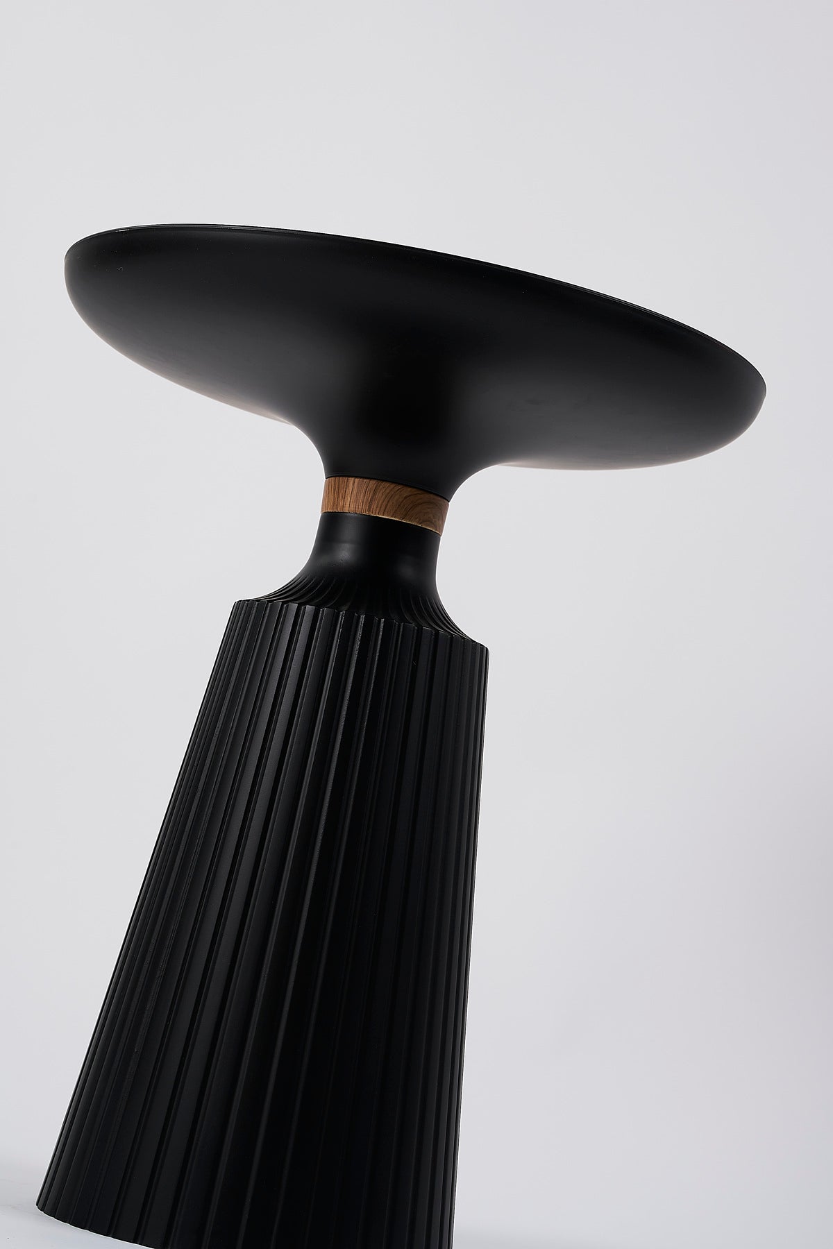 Calista Black-Wood Modern Single Side Table | One-Piece Large Size Coffee Table