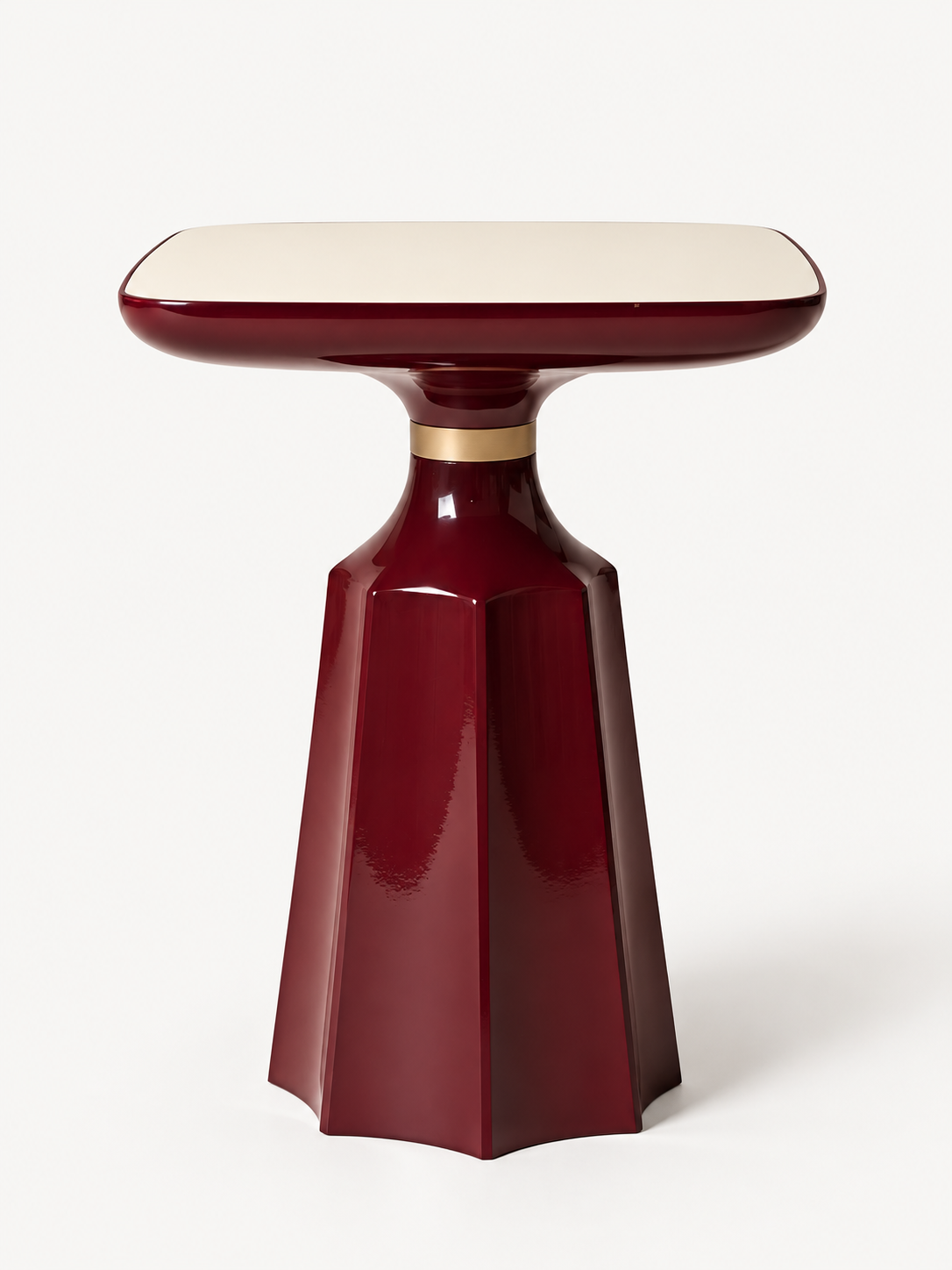 Marmaros Bordeaux Modern Single Side Table | One-Piece Large Size Coffee Table